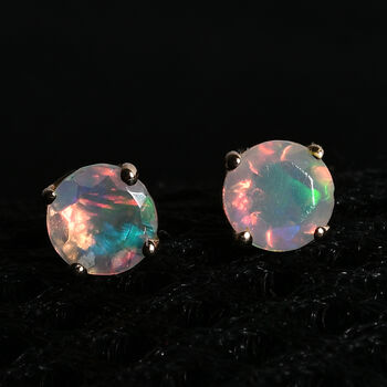 Nat&uuml;rliche, &auml;thiopische Opal-Ohrstecker, 375 Gelbgold ca. 0.34 ct