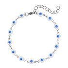 Weißes, emailliertes Armband, ca. 19 cm, Edelstahl ca. 3,80g