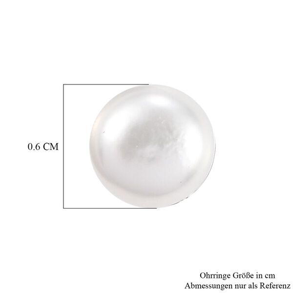 Weiße Süßwasser Perle Ohrringe image number 6