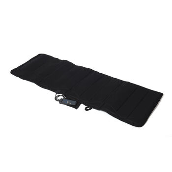 Massagematte mit Vibration und 10 Motoren, Gr&ouml;&szlig;e 179x60x3,8 cm, Schwarz
