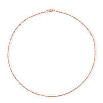 Singapur 925 Silber ros&eacute;vergoldet Kette ca. 45 cm
