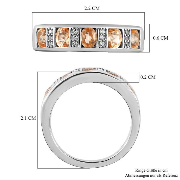 AA Ceylon kaiserlicher Granat und Zirkon-Ring - 1,24 ct. image number 6