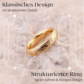 Strukturierter Bandring in 750 Gold