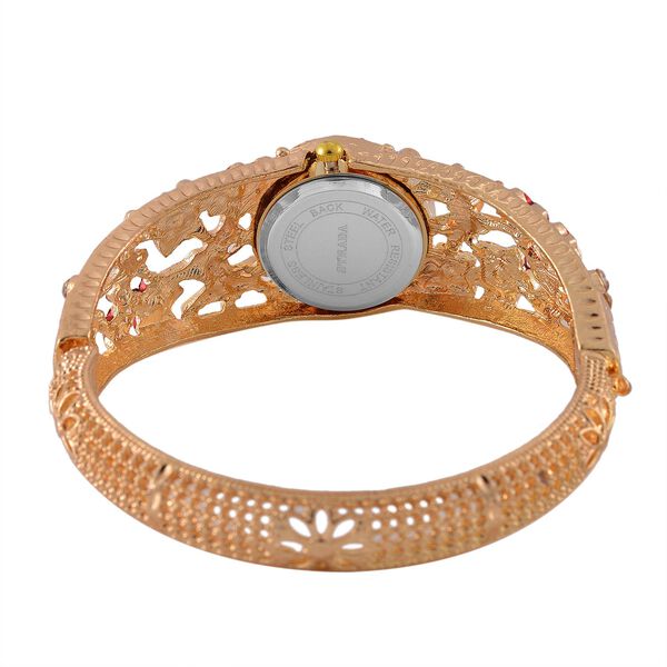 Mehrfarbiger Kristall Uhren WA Reiner Edelstahl emailliert image number 7