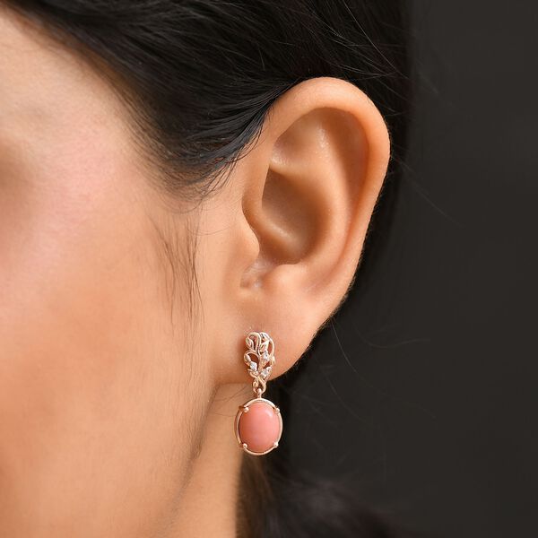 AA Vinicunca peruanische Opal und Zirkon Ohrringe - 4,83 ct. image number 2