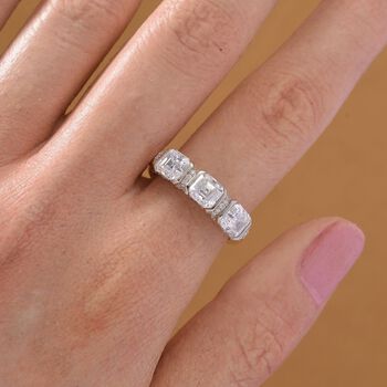 RADIANTA GRA zertifiziert Moissanit (D-VVS) Ring 925 Silber rhodiniert (Gr&ouml;&szlig;e 16.00) ca. 2.06 ct