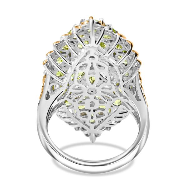 D&rsquo;Joy Peridot und Zirkon zweifarbiger Ring - 5,6 ct. image number 4