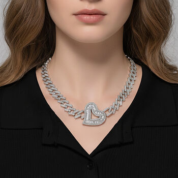 Wei&szlig;er Kristall Halskette ca. 50 cm Standard