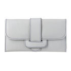100% echte Leder Geldbörse mit RFID Schutz, 18.50x10.50 cm, Grau