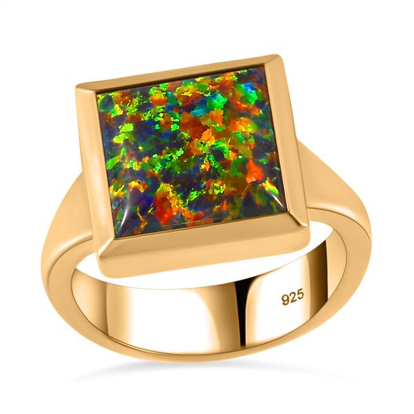 Schwarzer Labor Opal Ring, ca. 3,05 ct image number 4