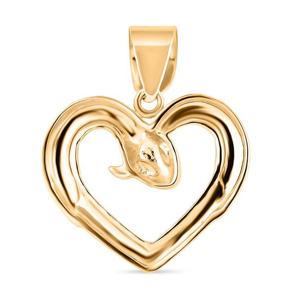 Royal Bali Kollektion - Schlangen Herz Anh&auml;nger in  375 Gold image number 4