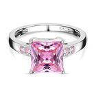 Rosa Zirkonia Ring 925 Silber (Größe 17.00)