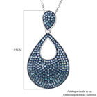 Blauer Diamant P Anhänger 925 Silber platiniert ca. 1,00 ct. image number 1
