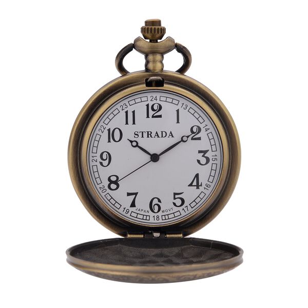 Strada - Taschenuhr, Japanisches Uhrwerk, bronzefarben image number 5