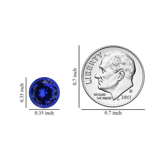 Tanzanite Round 9 Faceted Cut 4A 2.80 Ct image number 1