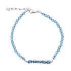 D'joy Blauer Zirkon Armband 18 cm 925 Silber rhodiniert (10-15 Werktage Lieferzeit) ca. 6.00 ct
