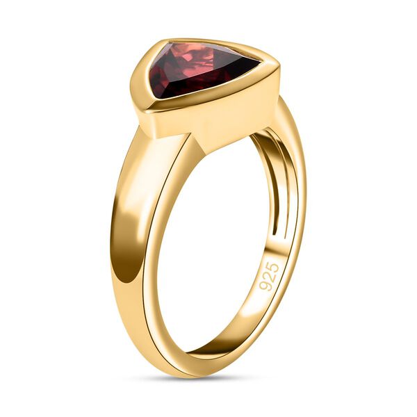 Mosambik Granat Ring, 925 Silber Gelbgold Vermeil, (Größe 17.00) ca. 2.69 ct image number 5