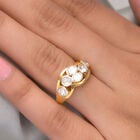 Polki Diamant Ring 925 Silber vergoldet  ca. 0,50 ct image number 2
