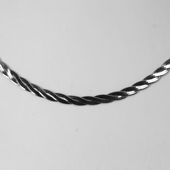 WRAPPED MAGICFLEX 925 Silber rhodiniert Halskette ca. 40.5 cm + 5 cm Extender, ca. 8,03g