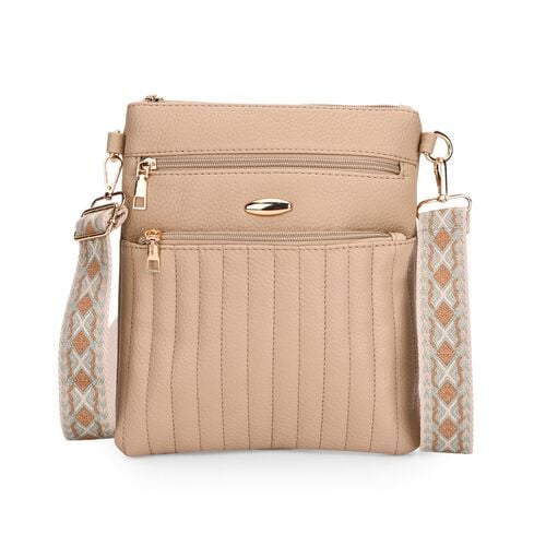 " life-style:Color:Off-white; Size/Profile:  PU Crossbody Bag  Wall (exterior):PU Lining (Interior):Polyester;  Pockets (exterior):Zipper -4;  Pockets (interior): slip-2,zipped-1 Size:23*26 cm     shoulder strap size:120 cm"