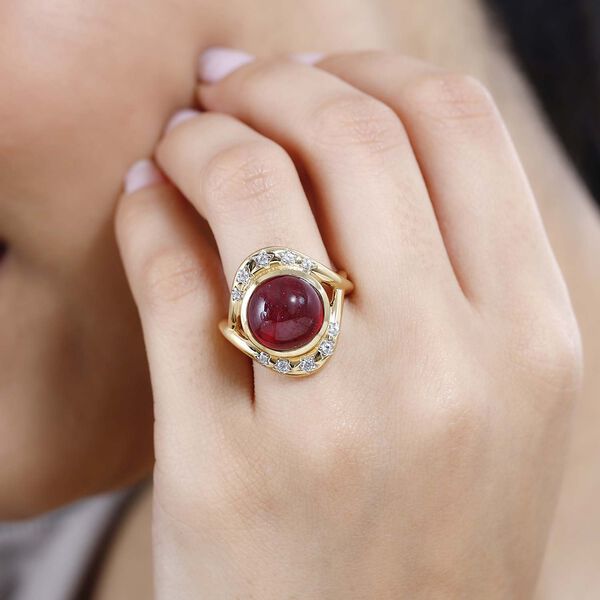 GP Celestial Dream Kollektion- Afrikanischer Rubin, Zirkon und blauer Saphir-Ring- 11,40 ct. image number 3