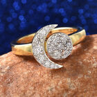 Moissanit Ring, 925 Silber Bicolor (Größe 16.00) ca. 0,43 ct image number 1