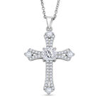 Weißer Zirkonia Schmuckset ca. 50 cm Nickelfreies Messing rhodiniert und Edelstahl