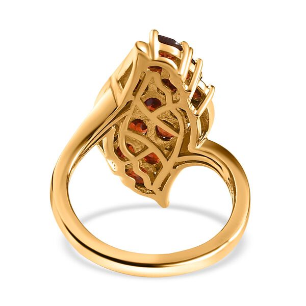 Nat&uuml;rlicher Mosambik Granat Ring, 925 Silber vergoldet, (Gr&ouml;&szlig;e 17.00), ca. 2.88 ct image number 6