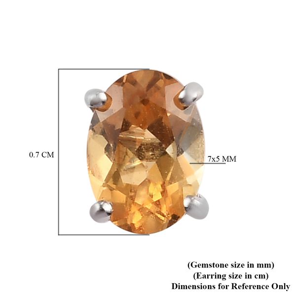 Citrin Ohrstecker 925 Silber platiniert ca. 1,50 ct image number 4