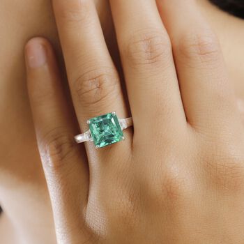 Smaragd Triplett Quarz und Topas Ring - 5,79 ct.