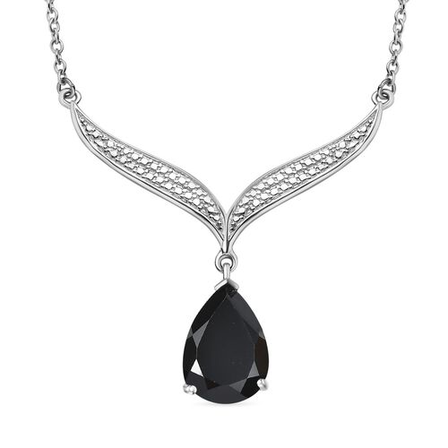 Schwarze Spinell-Halskette, 45 cm - 6,18 ct. image number 0