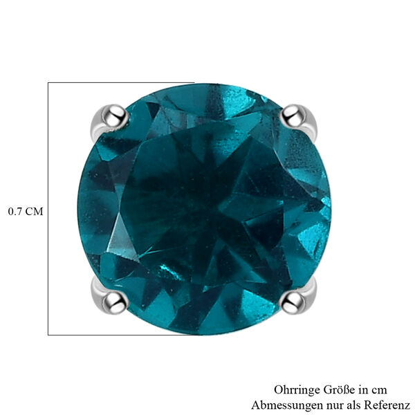 Capri-Blau Triplett Quarz-Ohrringe, 925 Silber platiniert ca. 2,77 ct image number 5