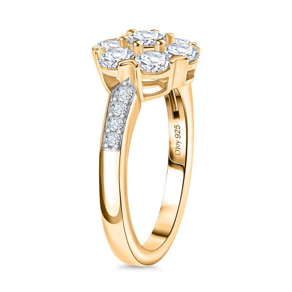 D'Joy Moissanit Ring, 925 Silber vergoldet - 1,28 ct. image number 5