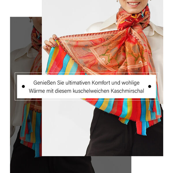 LA MAREY Schal aus 100% Premium-Kaschmir mit Digitaldruck, 70x200 cm, Paisley image number 1