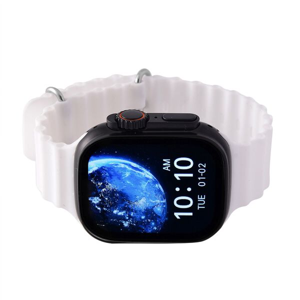 I20 Ultra 2 Max Suit - 10-in-1 Smartwatch-Komplettset mit Smartwatch, Gold-Drehkrone, Kopfh&ouml;rern, Displayschutz, Ladekabel und 7 Wechselarmb&auml;ndern, Schwarz image number 4