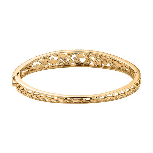 Gr&uuml;ner und wei&szlig;er Zirkonia-Armreif, 19 cm image number 5