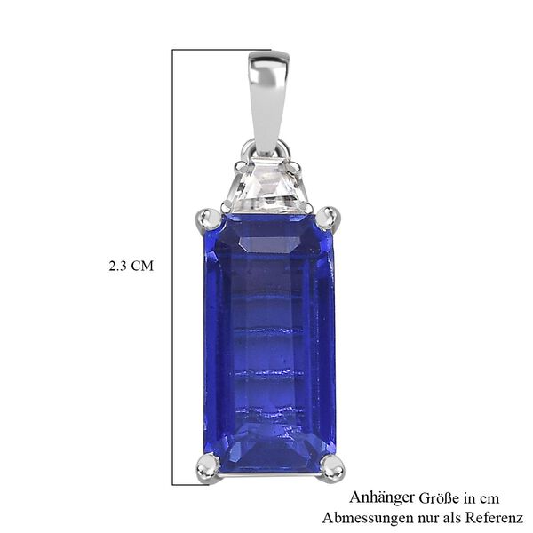 Tansanit-Farbe Quarz und Zirkon Anhänger - 4,68 ct. image number 6
