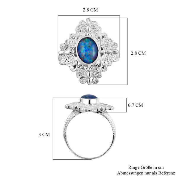 Royal Bali Kollektion - AA Boulder Opal Triplett Ring - 1,74 ct. image number 4