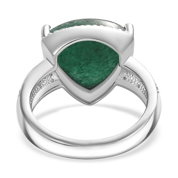 Gr&uuml;ner Aventurin Ring Edelstahl (Gr&ouml;&szlig;e 17.00) ca. 6,13 ct image number 6