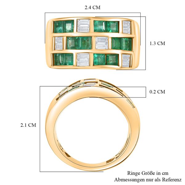 D'Joy Socoto Smaragd und Moissanit Ring - 2,71 ct. image number 7