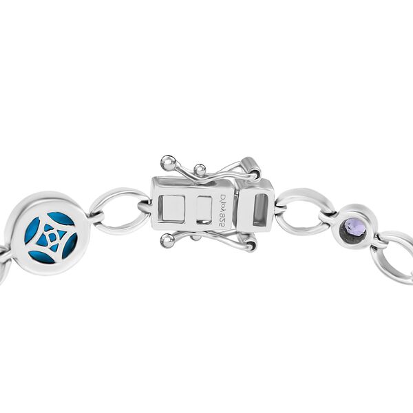 D'Joy AA Sleeping Beauty Türkis, Tansanit Armband ca. 20 cm 925 Silber rhodiniert ca. 8,86 ct. image number 4