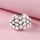 Polki Diamant Cluster-Ring in Silber image number 1