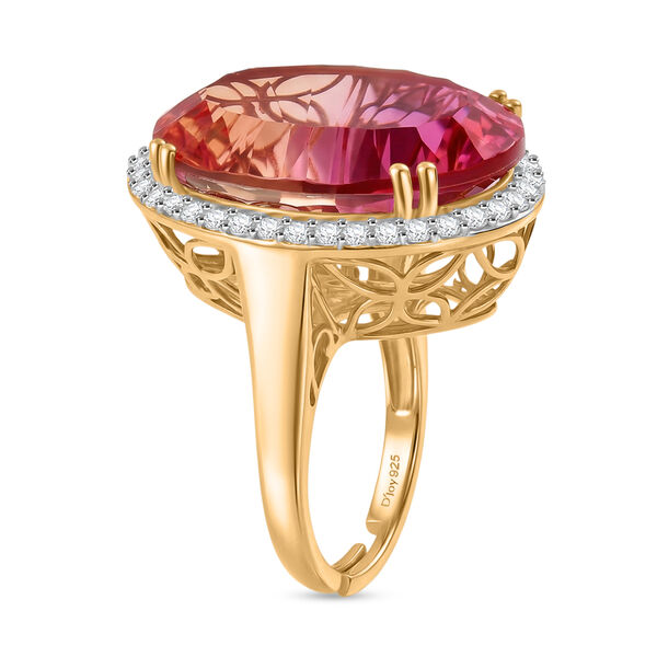D'Joy Sunset Triplett Quarz und Zirkon Ring - 29,48 ct. image number 4