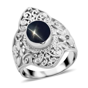 Schwarzer Stern-Diopsid Ring - 2,10 ct.