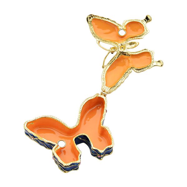 Schmetterling Tablettend&ouml;schen mit Kristallen, emailliert, mehrfarbig, 7,5x2 cm, wei&szlig; image number 4