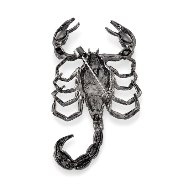 Mehrfarbiger Kristall Brosche  Schwarz image number 4