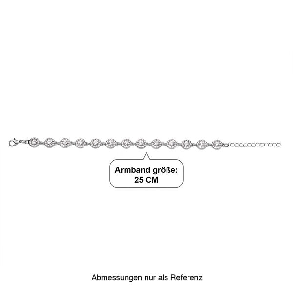 Wei&szlig;er Kristall Armband ca. 19 cm image number 5