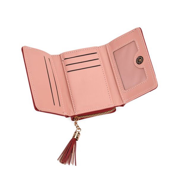 PU-Geldb&ouml;rse mit RFID-Schutz, 11x8x4cm, Rot image number 5