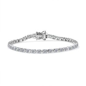 D’joy Moissanit Armband ca. 19 cm 925 Silber rhodiniert ca. 5.08 ct