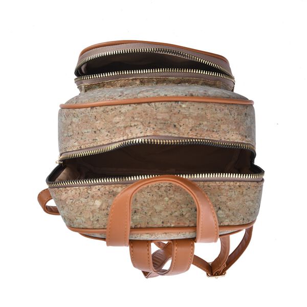 Praktischer Rucksack mit Kunstleder-Griffen, Braun image number 5